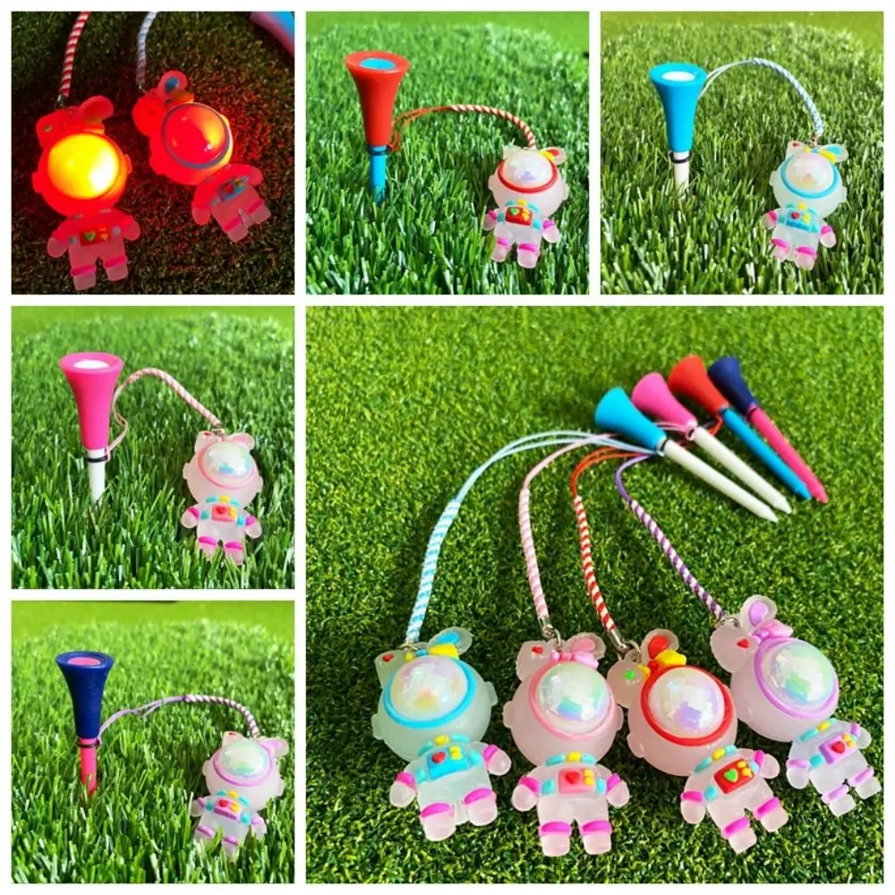 Kaus Golf kartun astronot lampu berkedip kaus karet Golf kelinci tahan lama bentuk baru untuk bola Golf