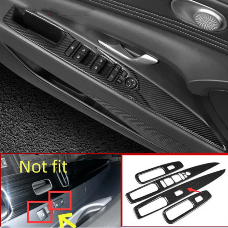 For Hyundai Elantra Avante CN7 2021 2022 Accessories LHD Door Armrest Window Switch Control Protection Panel Cup Cover Trim