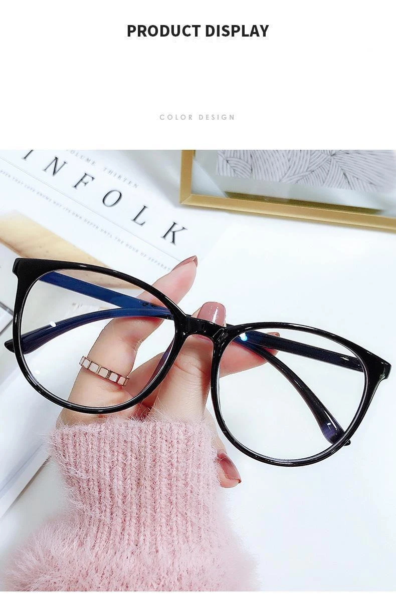 1 x einfache Anti-Blaulicht-Brille für Damen, ultraleicht, mehrfarbig, Geschenk – Detail 3