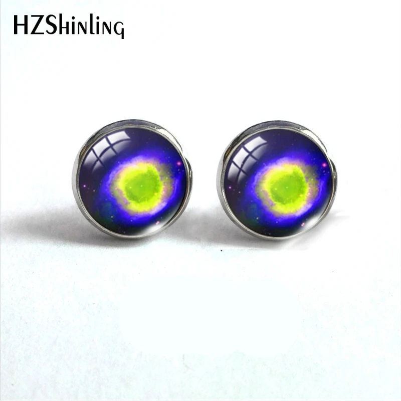 2019 New Fashion Galaxy Nebula Space Glass Dome Stud Earrings Charming Galaxy Nebula Space Handmade Jewelry Earrings