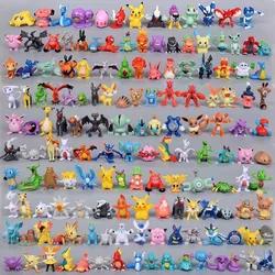 Wholesale 144 Pcs/Set Mini Pokemon Figure Pikachu Model Toys 2-3cm Kawaii Figurine Collectible PVC Dolls Toys Kids Birthday Gift