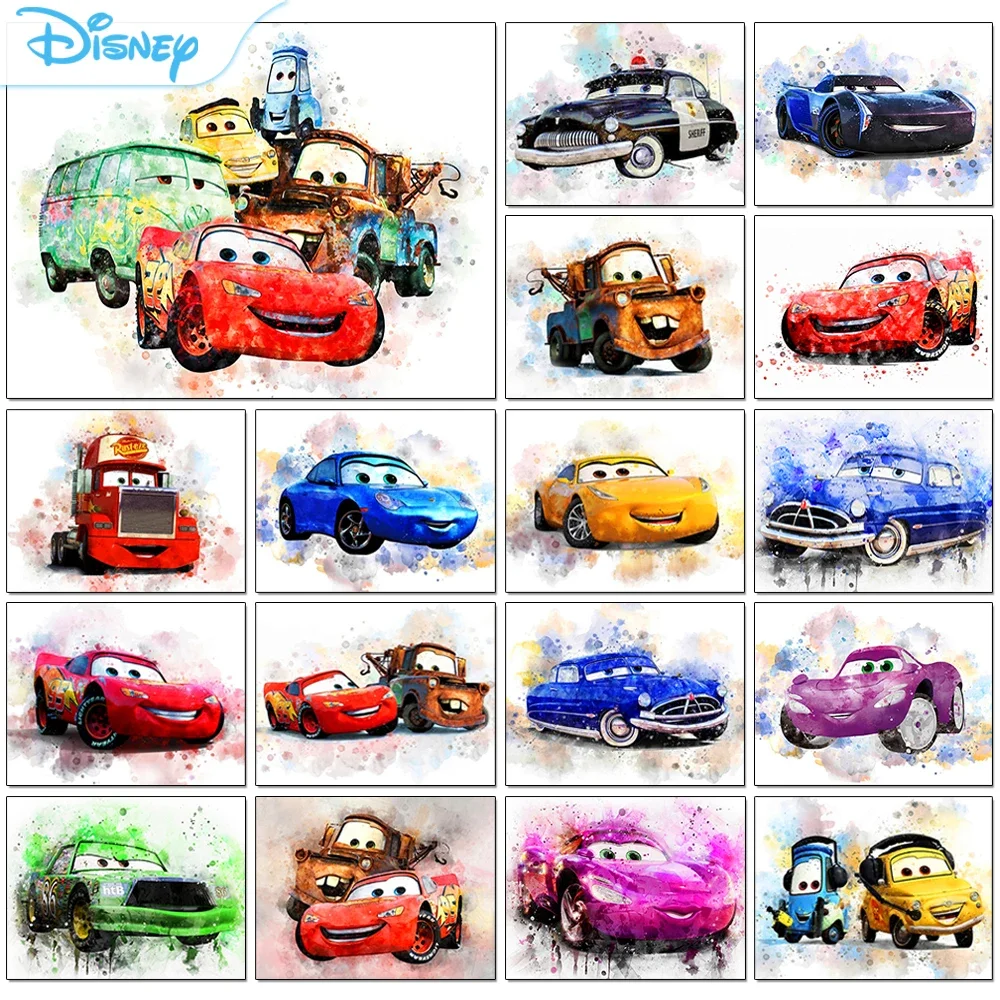 Disney Diamond Painting Cars Picture Of Rhinestones Mosaic Cross Stitch Embroidery Cartoon Colorful Handmade Home Decor