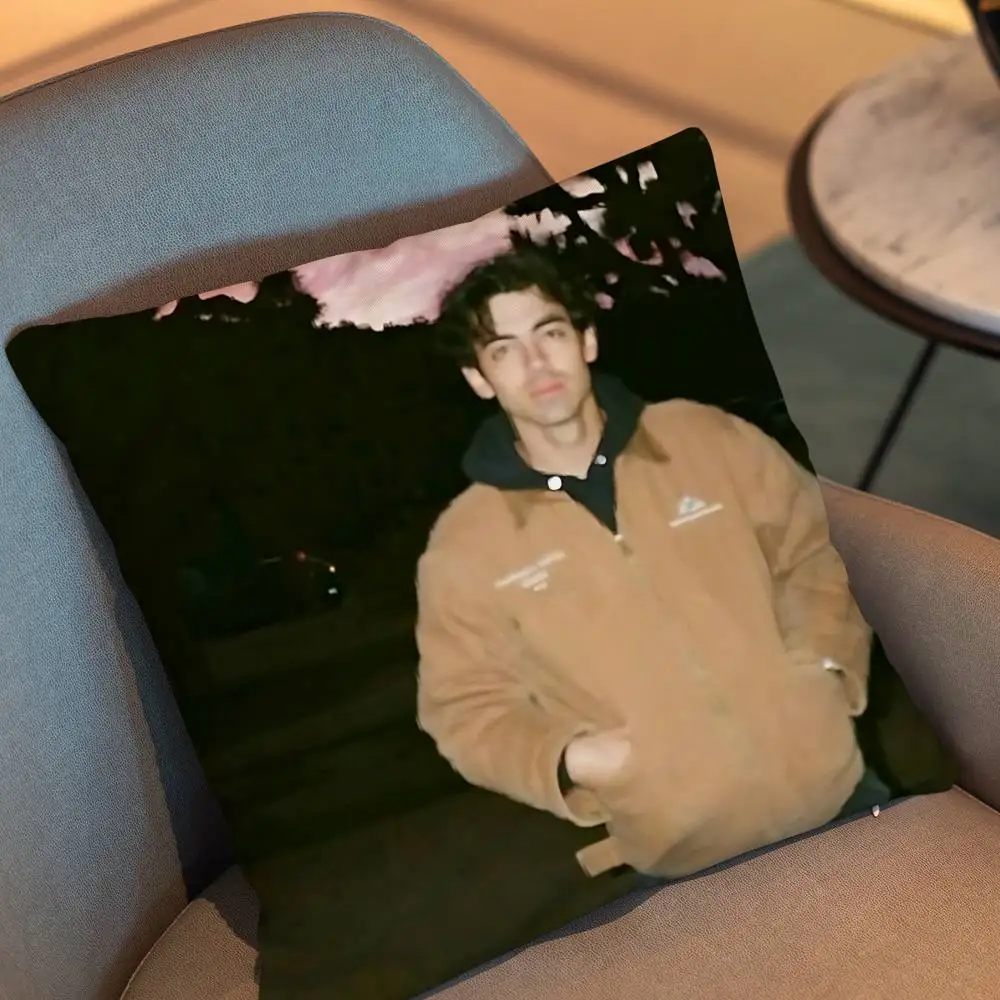 DNCE Joe Jonas Live Pillow Case Square Double-Sided Printing Short Plush Sofa Cushion Cover Bedroom Bedside Pillow 3
