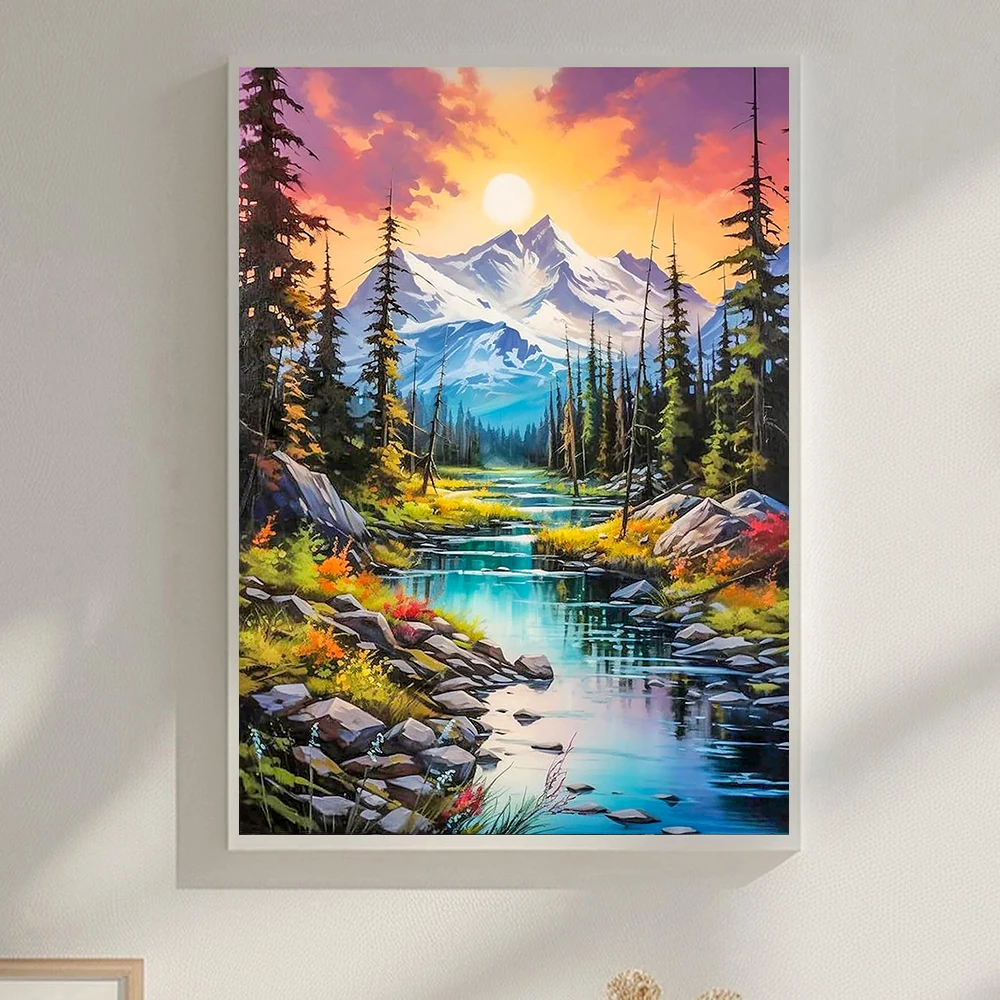 

5D алмазная живопись Аврора пейзаж мозаика набор для вышивки крестом полный круглый горный хрусталь DIY ручная работа настенный домашний декор или подарок