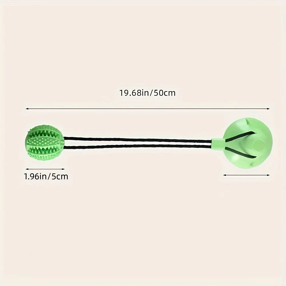 인터랙티브 개 흡입 컵 장난감, 소리와 음식 누출, 내구성 고무 훈련 공, 퍼즐 및 줄다리기 놀이
