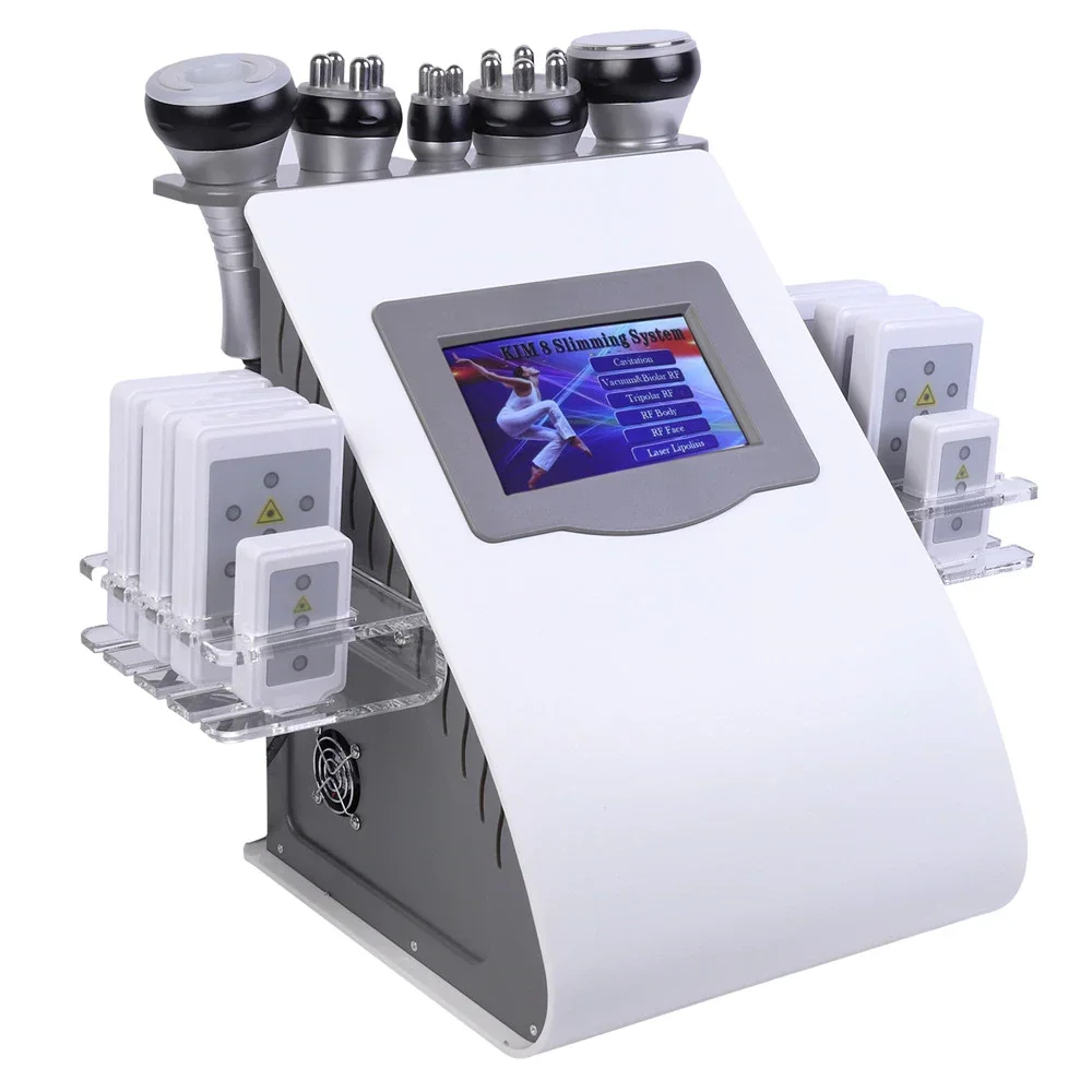 Machine Amincissante à Cavitation Ultrasonique, Appareil Anti-froissement, Lifting de la Peau, Raffermissement du Corps, Laser Lipo Mort, 6 en 1, 40K