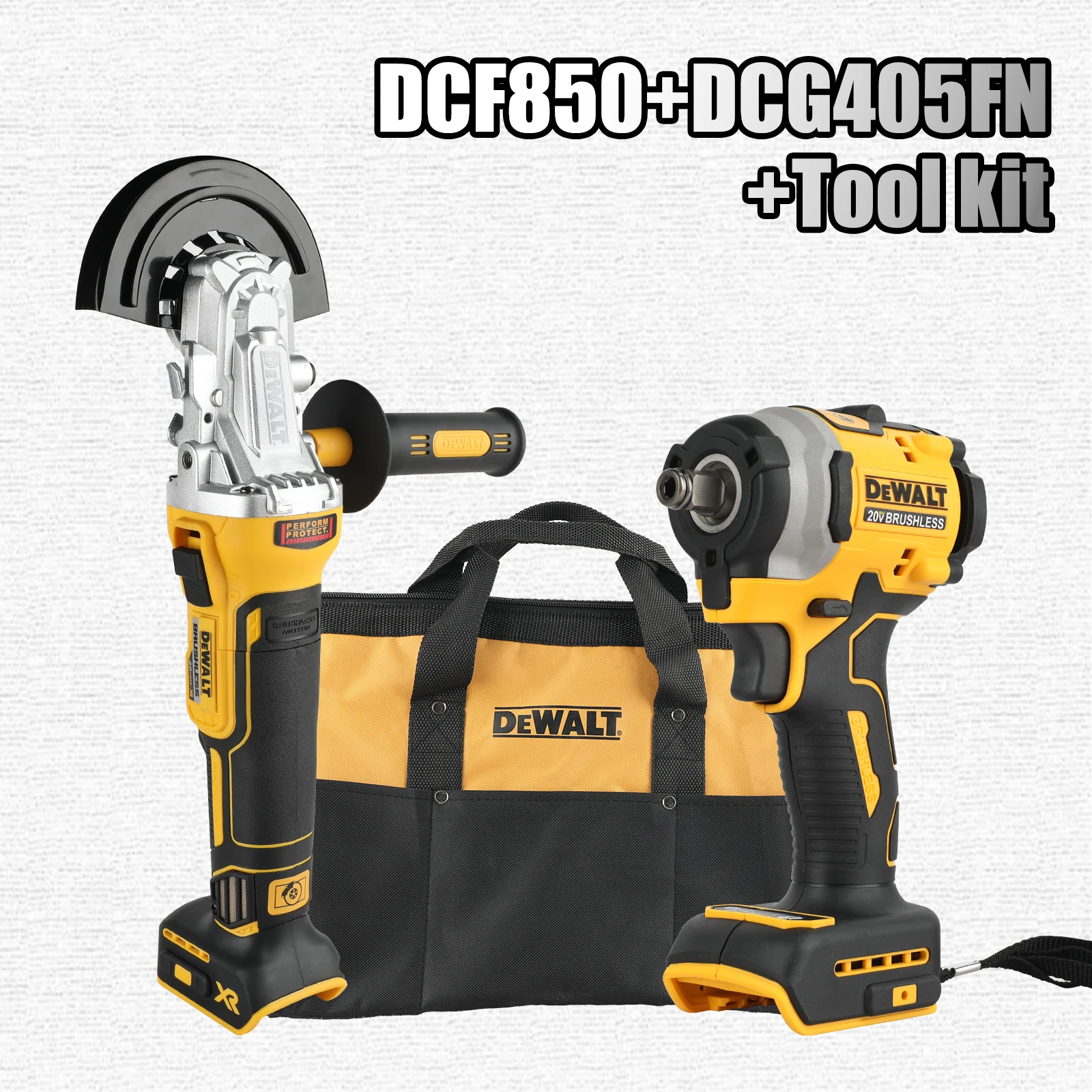 

DeWalt DCF850 DCG405FN электрический гаечный ключ, угловая шлифовальная машина, полировальный станок, комбинация инструментов, ручная дрель, ударная дрель