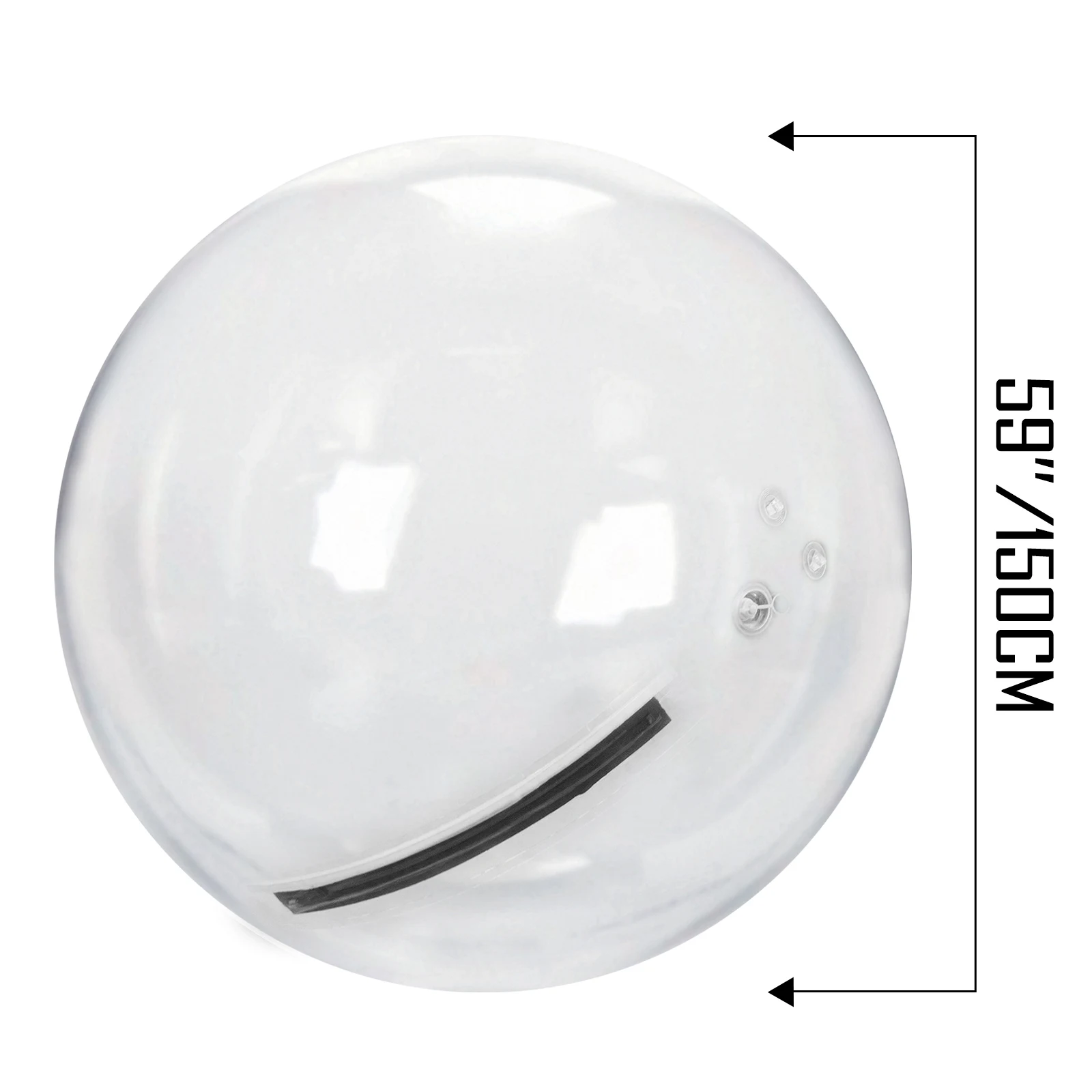 VEVOR 1.5M Nước Đi Bóng Cuộn PVC/TPU Phim Bơm Hơi Chống Nước Tizip Dây Kéo Với Không Khí Thổi Cho đảng Bãi Biển