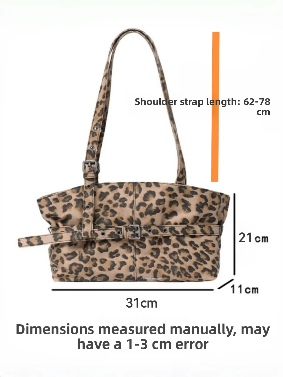 

Large Capacity Leopard Print Single Shoulder Bag Underarm Tote Bag Versatile Handbag Korean Style INS Style Casual Bag