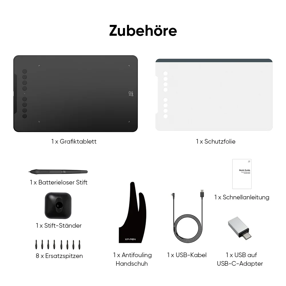 XPPen Deco01V3 Grafiktablett, 10 Zoll, digitales Zeichentablett, 3 Farben, 16384 Stufen, 60 Neigungsstufen, Kunstanimation für Android, Windows, Mac – Detail 10