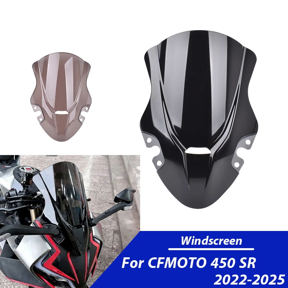 Motorcycle Windshield Windscreen For CFMOTO 450 SR 2022-2025 450SR Front Wind Deflector Front Air Screen Shield Accessories