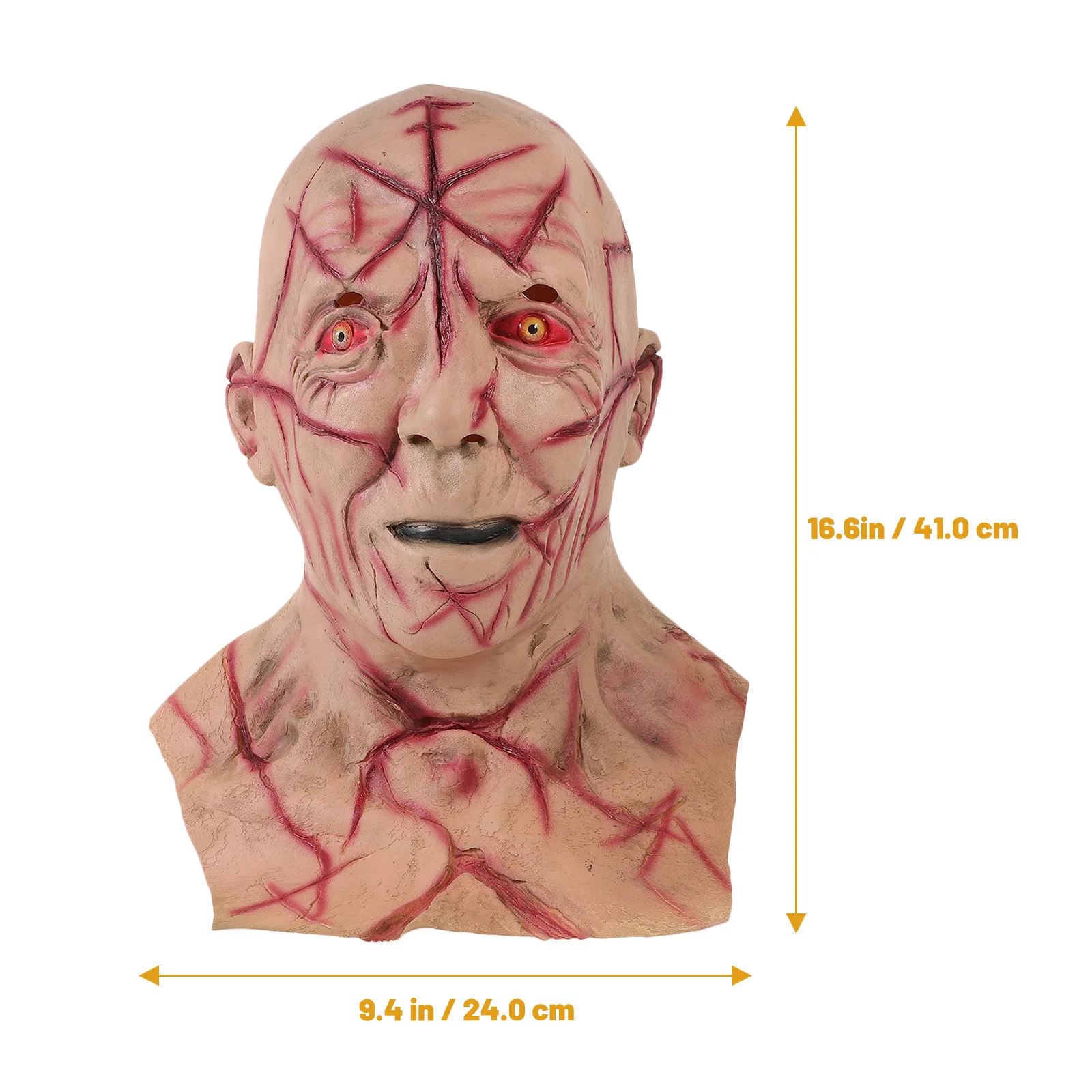 Cosplay Scary Bloody Hood 3D Realistische Gesichtsmaske Emulsionsmasken Gruseliges Halloween