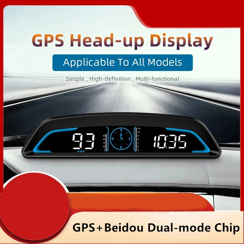 

Auto HUD Head Up Display GPS Car Hud Speedometer Car Projector With Altitude Compass Overspeed Alarm Car Accessories