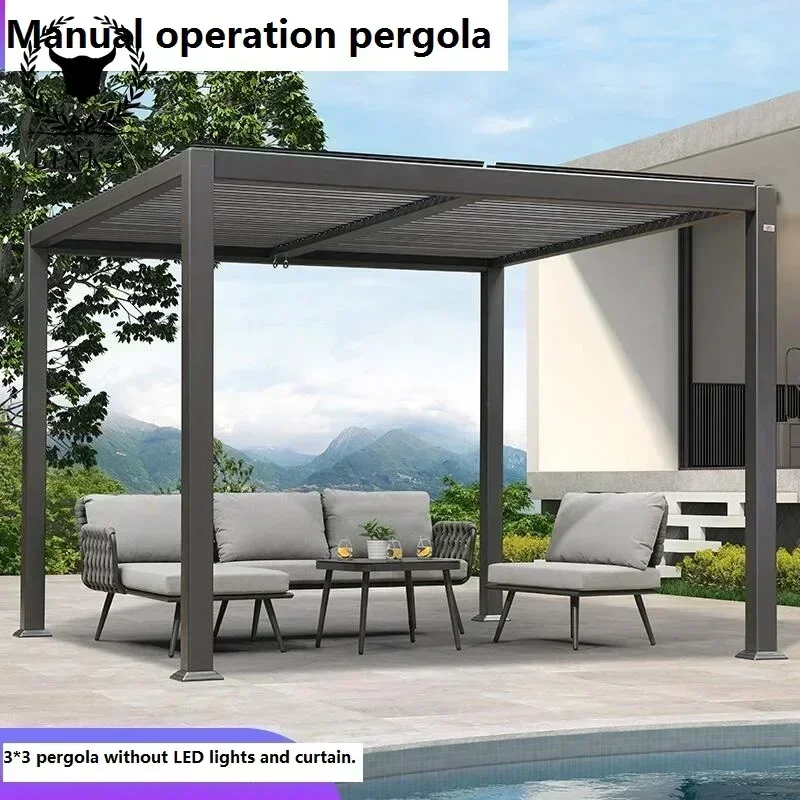 Outdoor white black Sunshade Garden Buildings Sun Cover Pergola Shade Sail Gazebo Terrace Awning Swimming Pool Camping Canopy