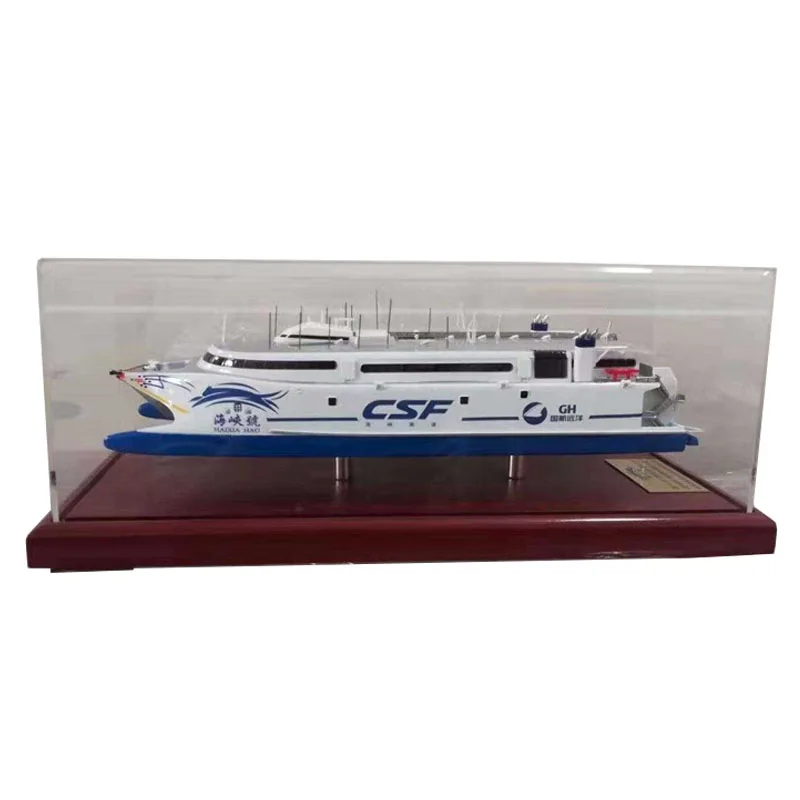 Ship Model Ornaments Strait Cruise Ship Model Decoration Collection Luxury Yacht Catamaran Ro-Ro Passenger Transport Ship