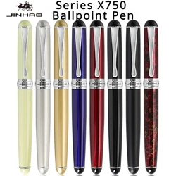 JINHAO X750 Classic Style Silver Clip Metal Ballpoint Pen 0.5mm Nib Steel Ink Pens for Gift Office School Supplies Stationery