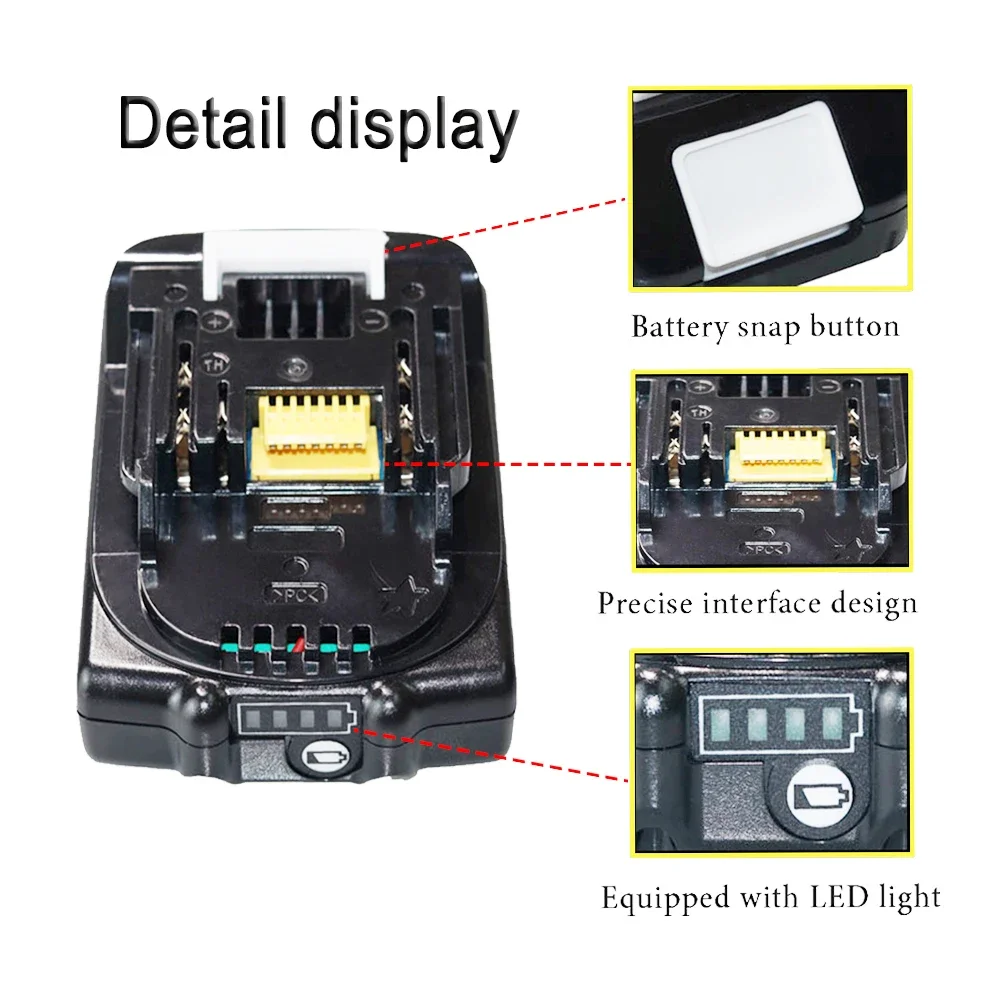 Литий-ионный аккумулятор для Makita 18 в 3000/4000/5000 мАч 18650 5J, электроинструменты, высокая мощность и долговечность