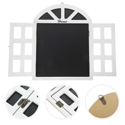 Decorate Hanging Chalkboard Sign Window Shaped Message Board Sign Erasable Wooden Memo Blackboard Small Chalkboard Home Bar Pub