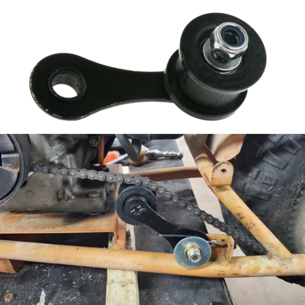 Black Chain Tensioner Guide Roller Slider for ATV 50/70/90/110/150/200/250cc with 420 & 428 chain