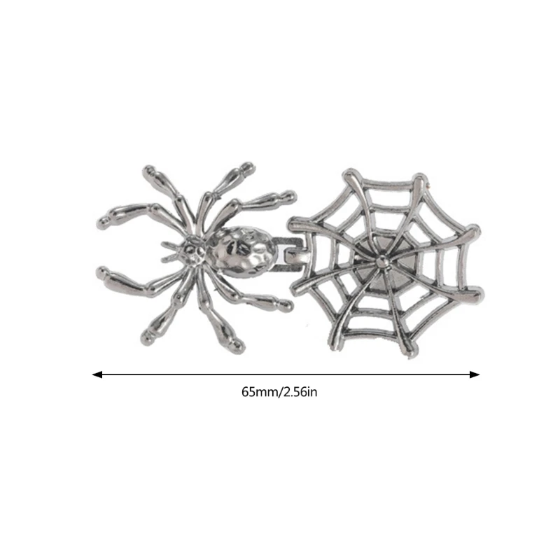 Y166 فتاة Spiderweb شكل زر تثبيت زر معدني للتنورة مشبك الخياطة الحرة