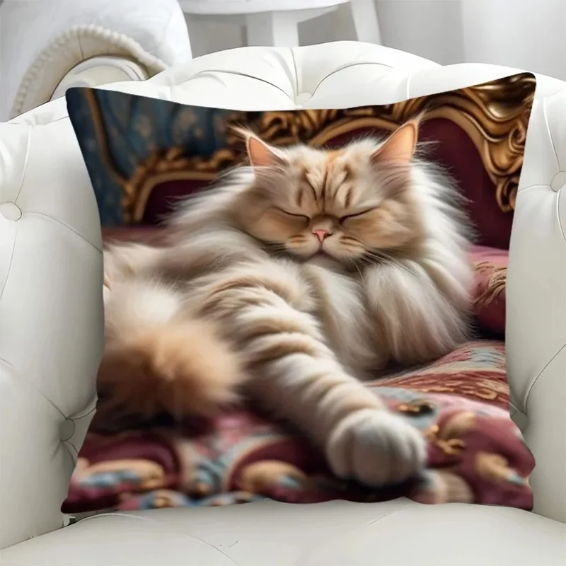 Luxury Home Decor Pillow Cover Living Room Sofa Cushion Cover Wild Animal Tiger Lion Pattern Cushion Cover