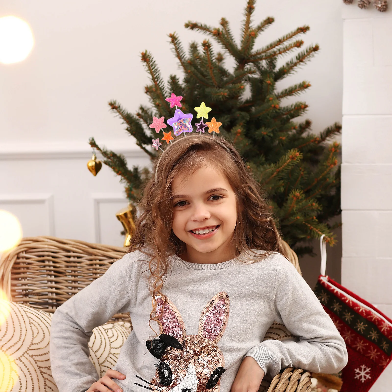 

1Pcs Star Headband Sequin Decorative Hair Hoop Party Headwear Kids Birthday Cosplay Accessory Star Headband Birthday Headpieces