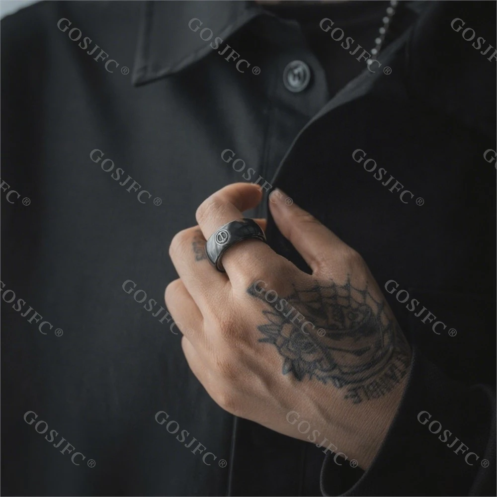 LAUTIE Monteur I Zirkonium Legering Fidget Ring EDC Spy Wars Serie Ring Spinner Stress Relief Speelgoed Fidget Speelgoed Voor Volwassenen