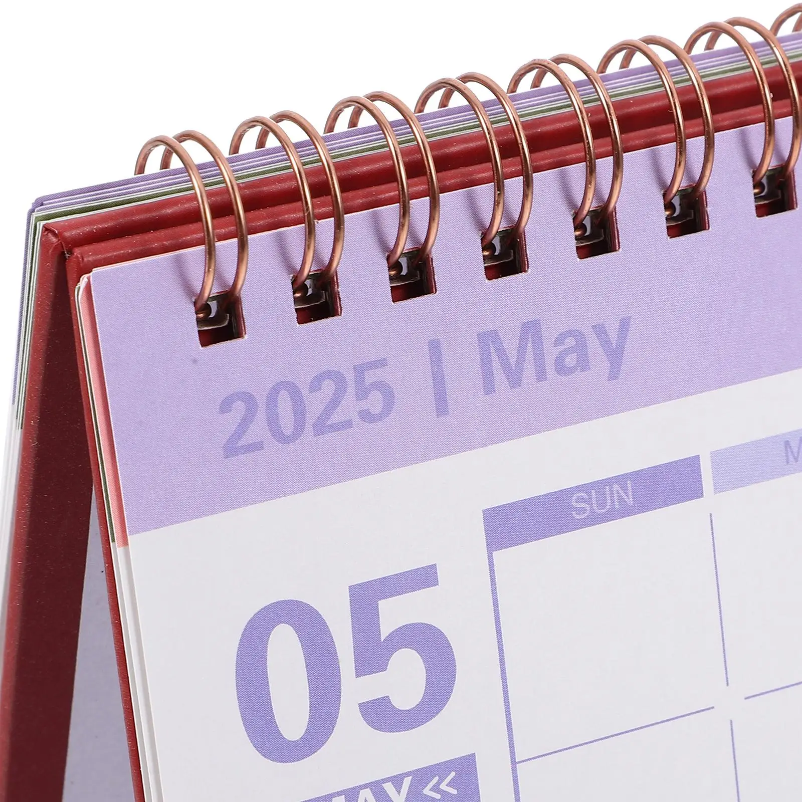 English Version Desk Calendar Calender Aesthetic Notebook Flip for Red Calander Work