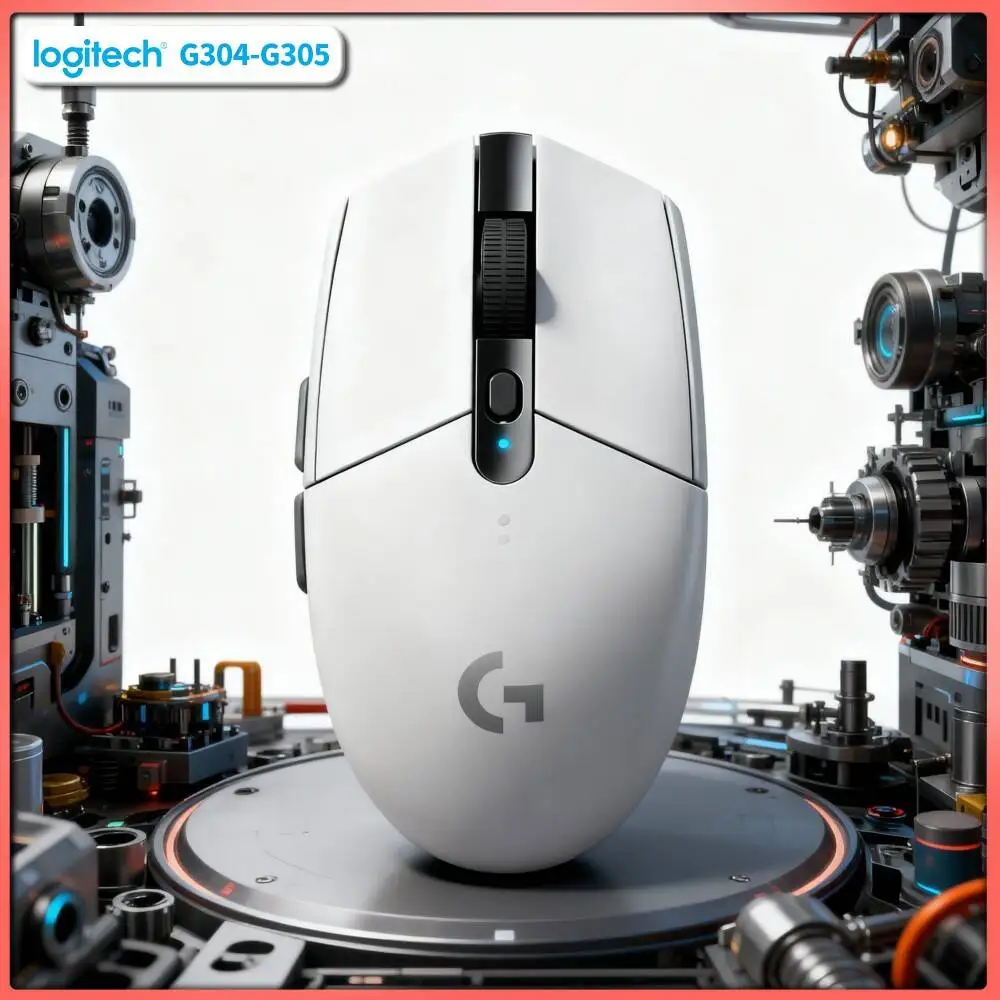 Wireless Logitech G305 Gaming Mouse with 12000 DPI HERO LIGHTSPEED Tech 6 Programmable Buttons 250h Battery PC Mac Compatible