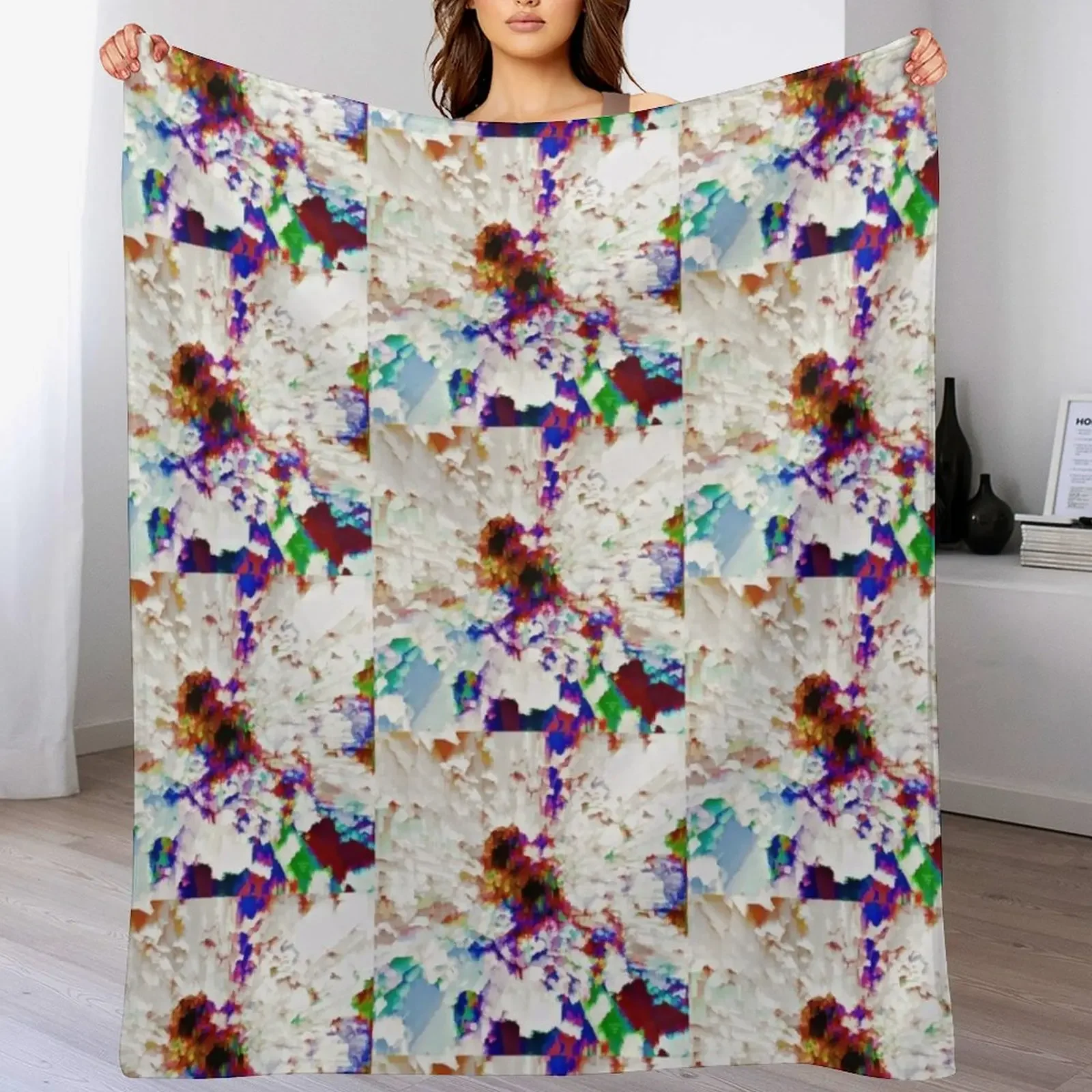 

Abstract Madness: Zow Throw Blanket blankets and throws Flannel Fabric Flannel Large Blankets