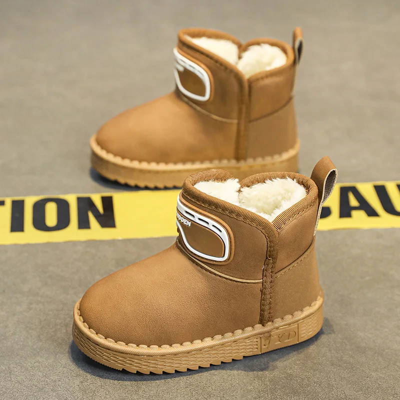 

New Kids Snow Boots Winter Fashion Suede Warm Non-Slip Girls Short Boots Classic Comfortable Children Casual Shoes Size 26-36