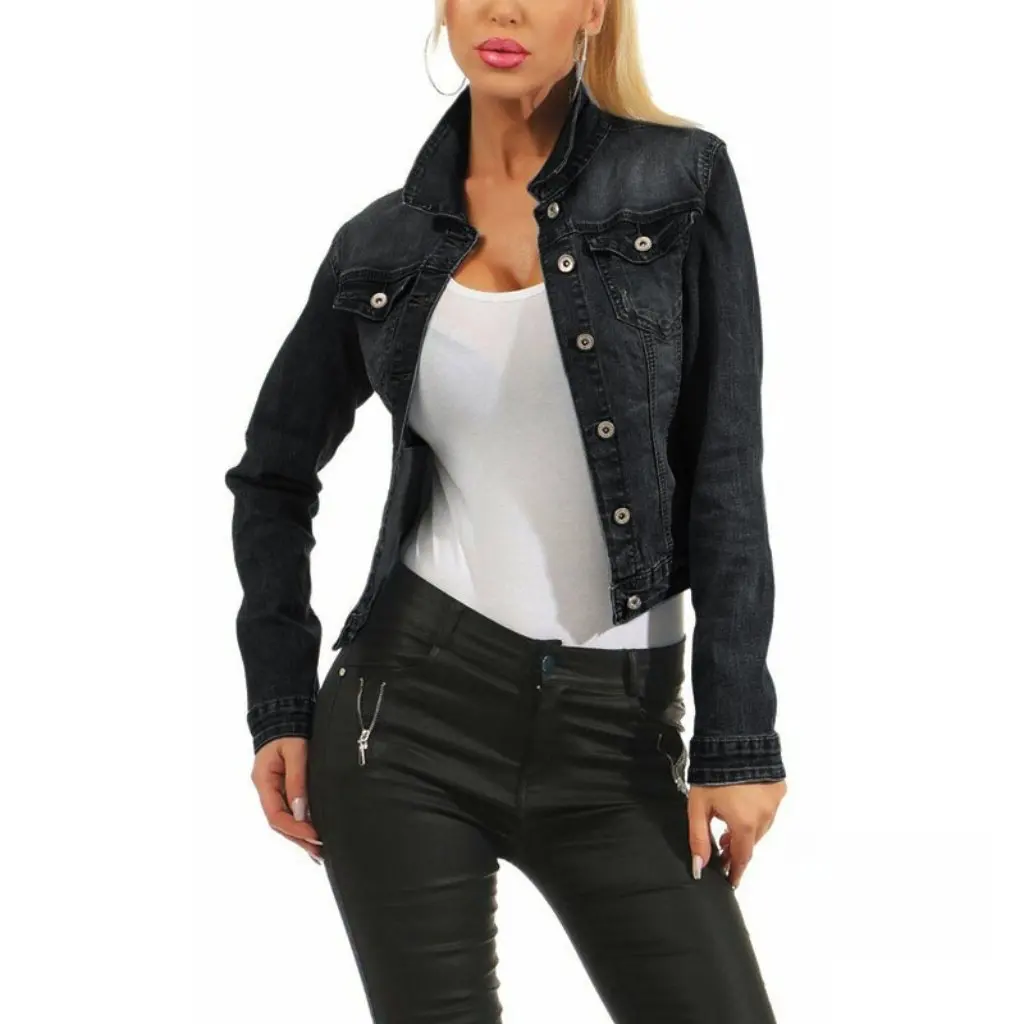 

Women's Slim-Fit Denim Jacket European American Style Quality from Slimming Jacket for Fashionable Look