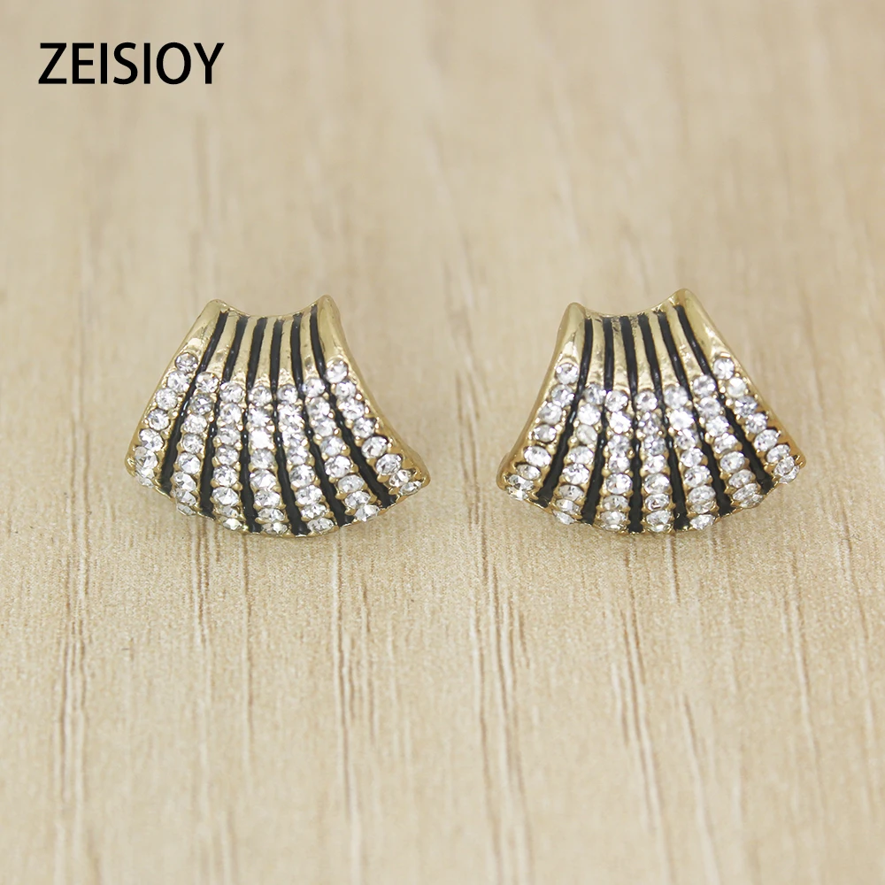 Advanced scallop temperament leopard print new women's earrings