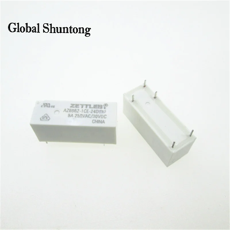 10Pcs New AZ6962-1CE-24DE 8A Relay HF118F 024-1ZS1T Instead of AZ6962-1CE-24D A Generic Function