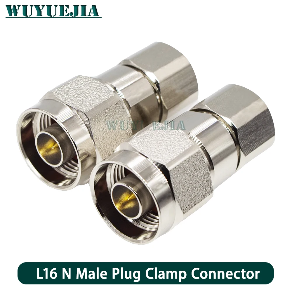 2pcs/Lot Connector L16 N Male Plug Clamp 50-7 Feeder For RG8U LMR400 RG213 RG165 RG393 Cable Straight RF Coaxial Connector 50ohm