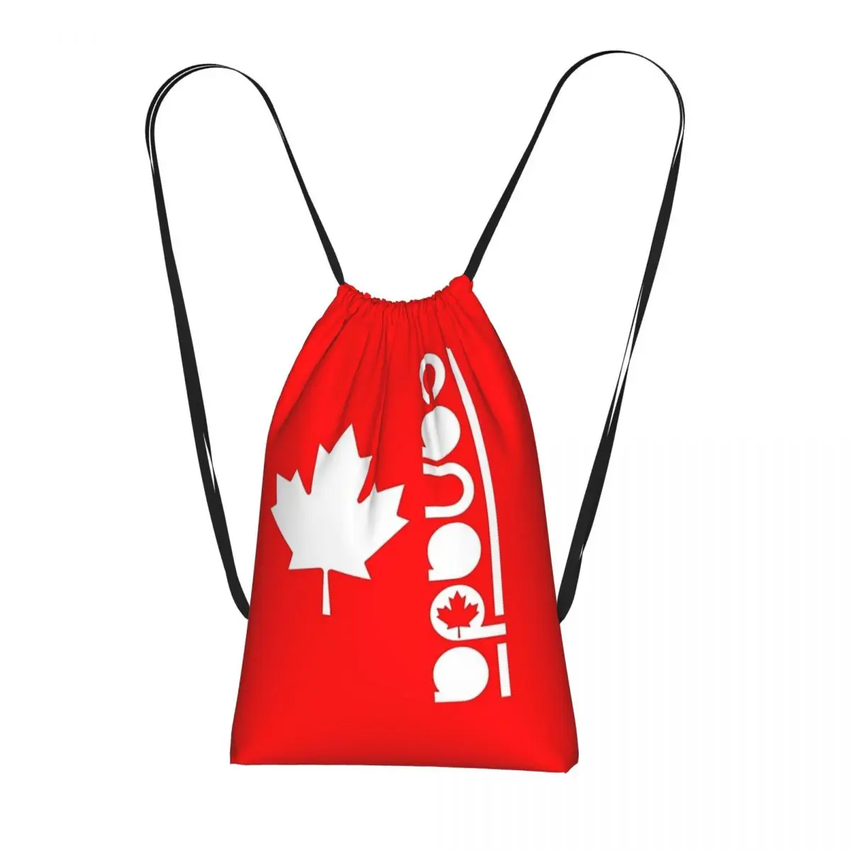 Canada Flag National Culture Backpacks Multi-function Drawstring Bundle Pocket Sports Bag Book Bags for Travel School