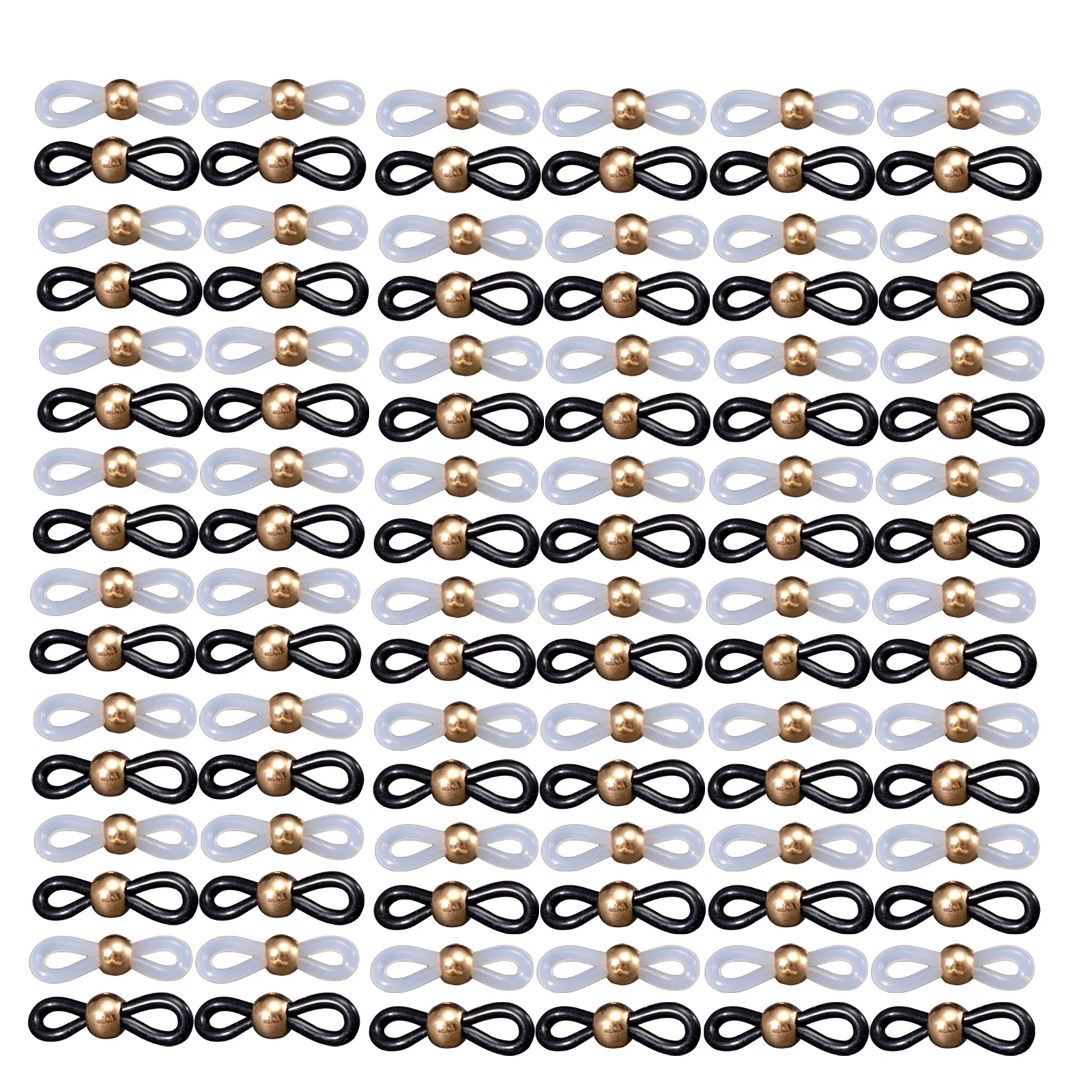 

300Pcs Silicone Glasses Chain Connector Ends Assorted Color Universal Spectacle Chain Holder Adjustable Strap Accessories