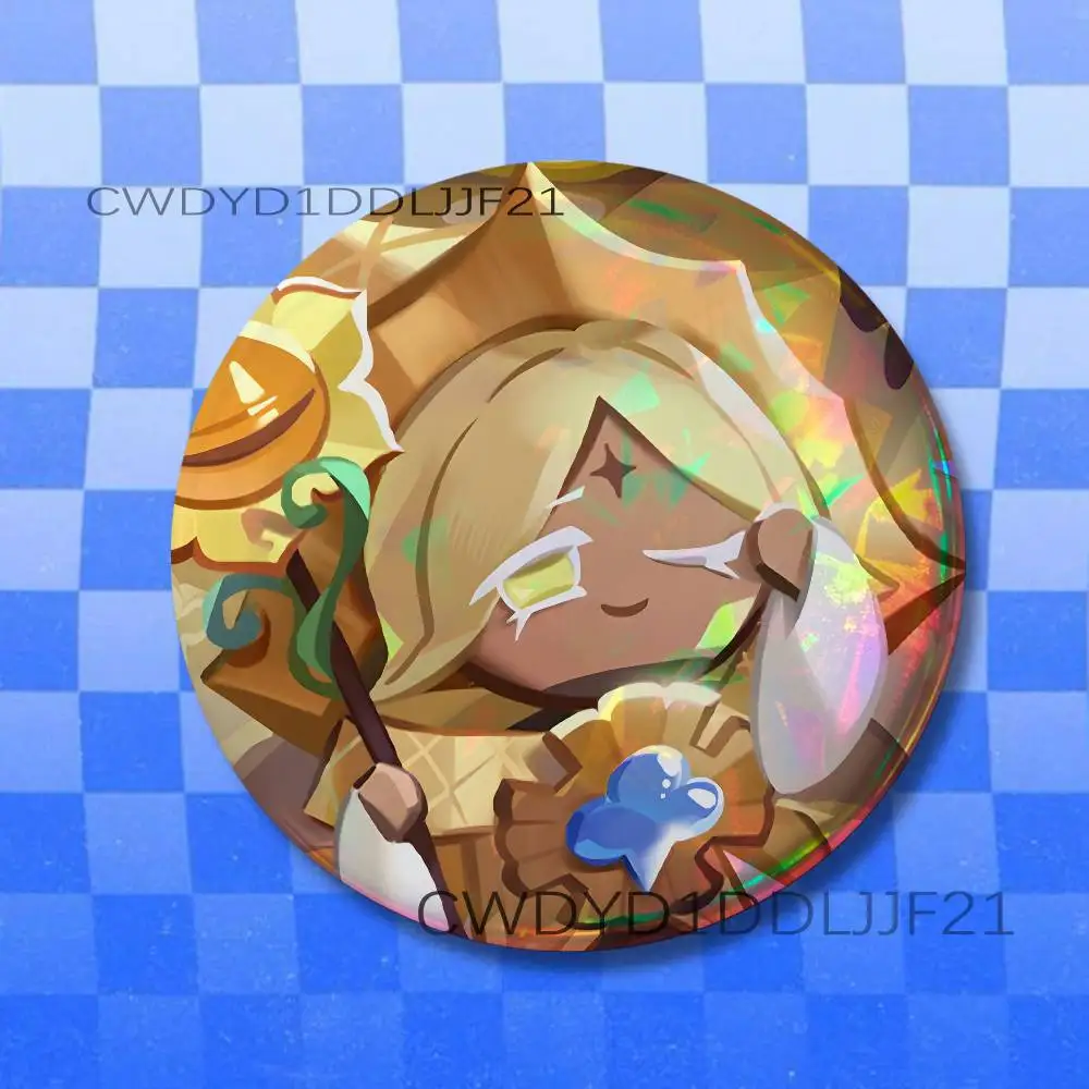 Pure Vanilla Cookie Button Pins Cool Anime Cosplay Badges Clothes Backpack Decorations Brooch Gifts view 3