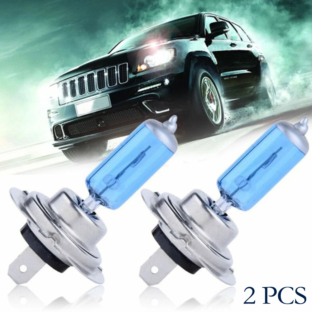 2PCS H7 12V 55W 6000K Xenon H7 Super White Halogen Car Light Source Bulbs Headlights Auto Lamp Parking Cars Car Accessories