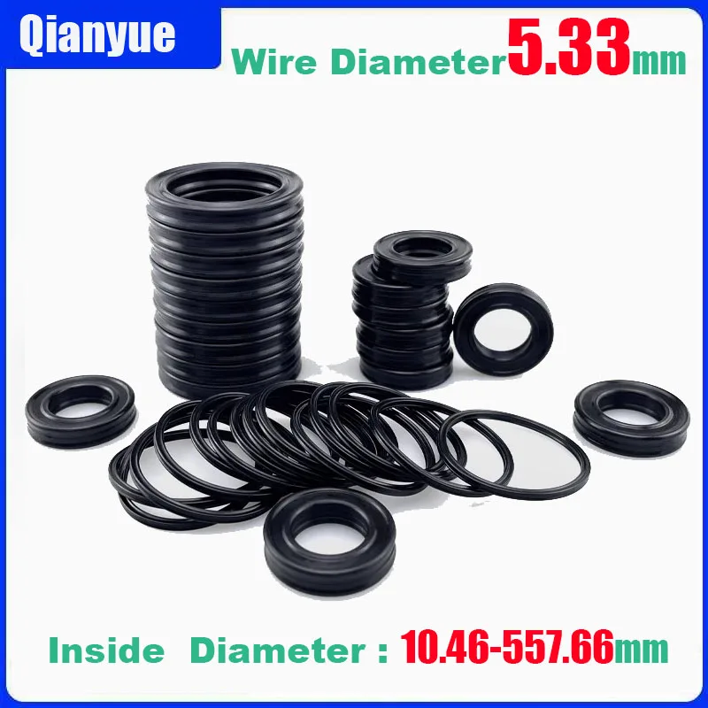 

X-Ring (Star Seal) ID 10.46-557.66mm 5.33mm Cord, NBR Material High Wear/Temp Resistance, for Hydraulic Cylinders/Rotary Shafts