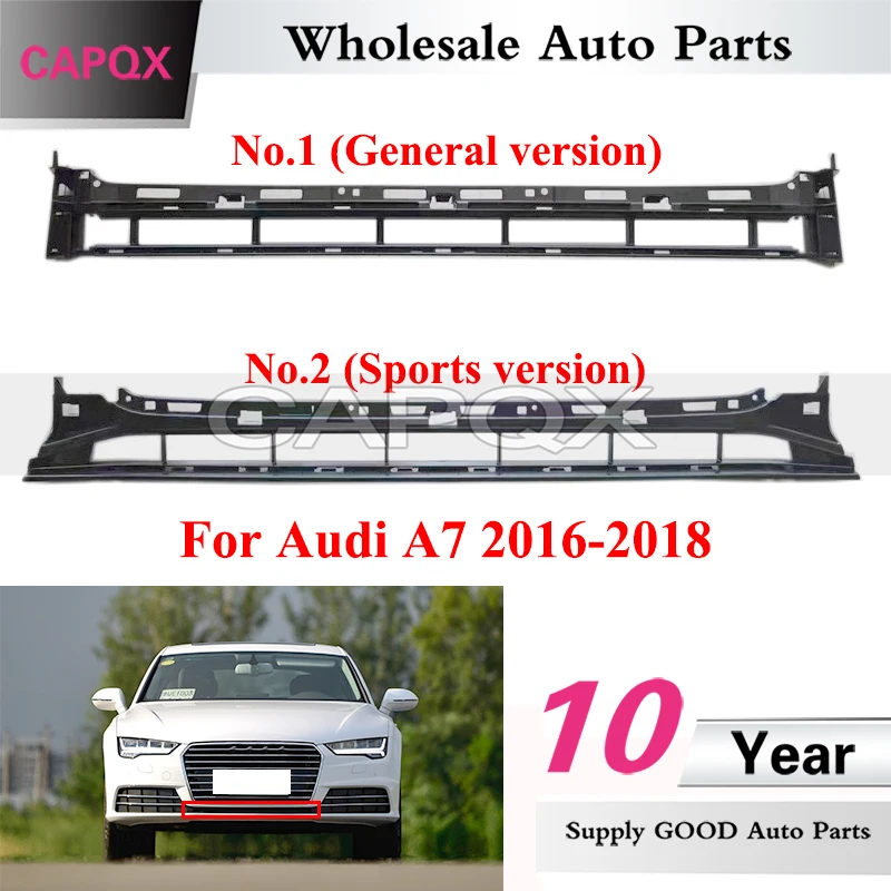 

Автомобильная сменная Решетка переднего бампера CAPQX, гоночные решетки для Audi A7 2016-2018, передний бампер, нижняя Центральная сетка
