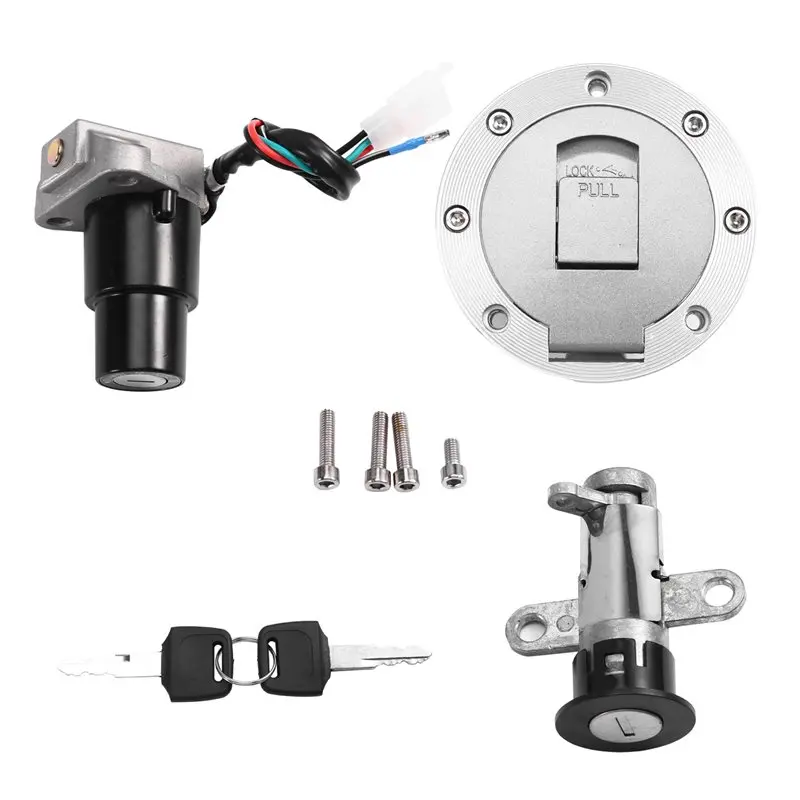 Motorcycle Ignition Switch Lock Seat Lock With Key Set For TZR250 1987-1989 Including GAS Fuel Tunk Tank Cap Lock-AS55