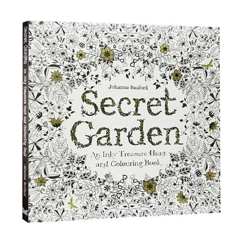 Large Size 96 Pages 25*25cm Secret Garden  Coloring Book For Adults Children Relieve Stress Kill Time Graffiti Drawing Book Gift