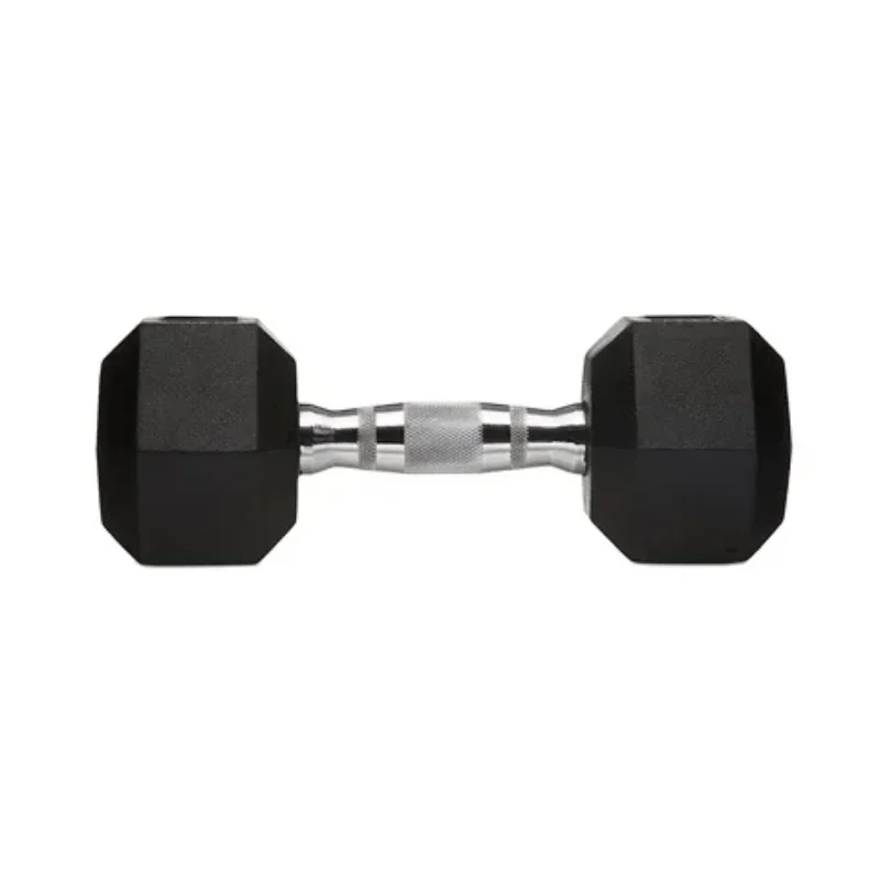 Gym Rubber Coated Hexagonal Dumbbells Fitness Gym Weightlifting China Custom Power Block Round Rubber Iron Dumbbells Dumbbells