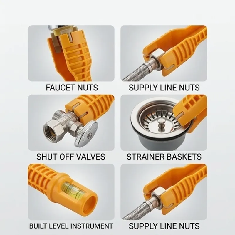 Disassembly Faucet Pipe Sink Sanitary Multi-Functional Wrench Pelvic Floor Leading Sleeve Only Installation Tool