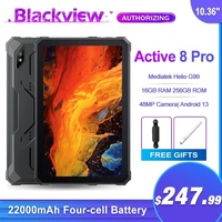 Blackview Active 8 Pro Rugged Tablets 22000mAh Battery Android 13 10.36\