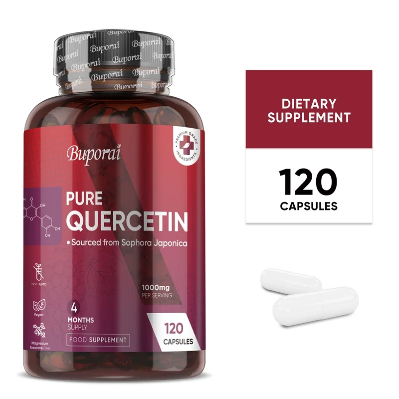 

Quercetin Capsules 1000mg - Helps Maintain Cardiovascular Health, Boost The Immune System, and Improve Athletic Performance