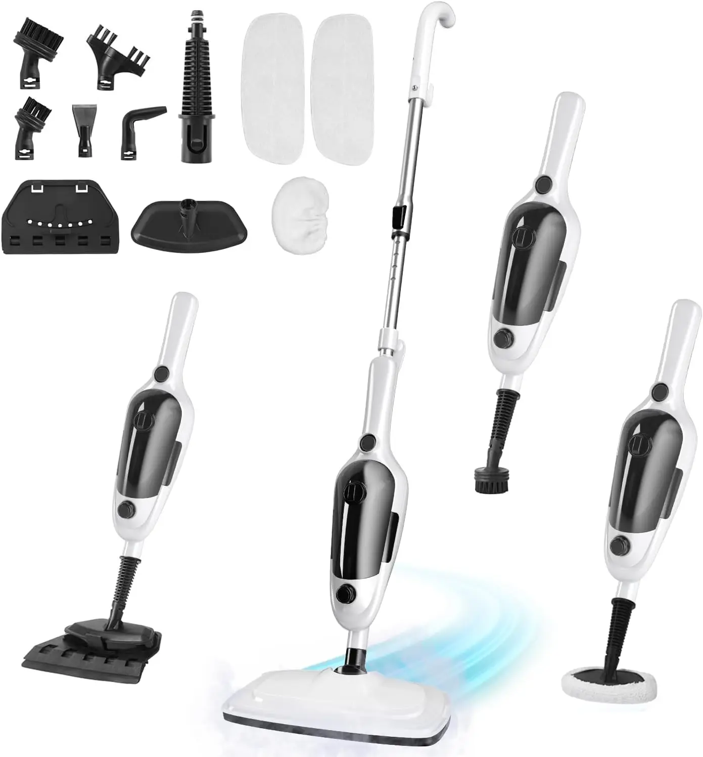

11-in-1 Steam Cleaner with 15.2 OZ Tank & 23FT Cord, Detachable Mop for Hardwood, Tile, Furniture - MultiPurpose Home Cleaning