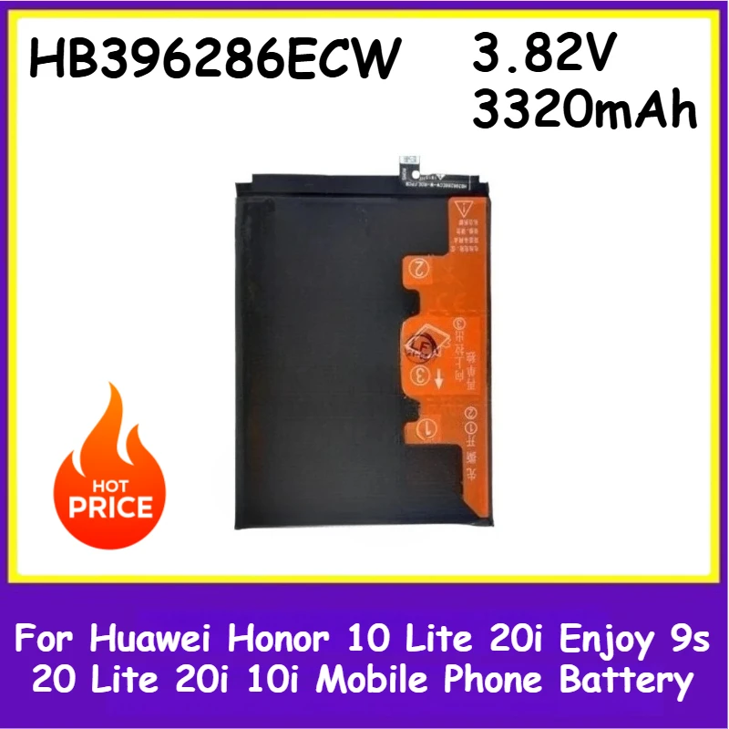 

Replacement Mobile Phone Battery 3.82V 3320mAh HB396286ECW for Huawei Honor 10 Lite 20i Enjoy 9S 20 Lite 20i 10i