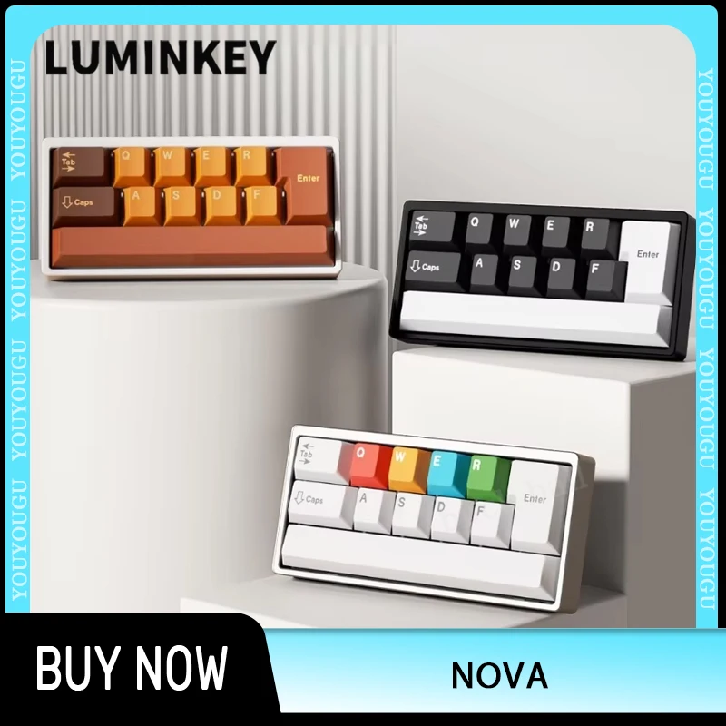 

Luminkey Nova Mechanical Keyboard Kit Aluminium Alloy Wired Mini Keyboard Custom Mini Keyboard Kit Support Vial PC Accessories